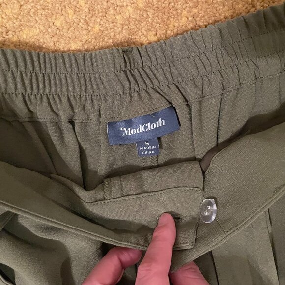 Modcloth Green Wide Leg Pants Size S - Picture 2 of 5